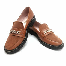 Cargar imagen en el visor de la galería, Mocasines casuales de mujer en 2 texturas color caramelo