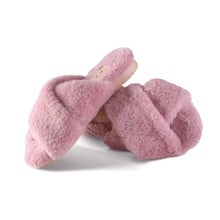 Cargar imagen en el visor de la galería, Pantuflas para mujeres hechas en peluche con planta gruesa
