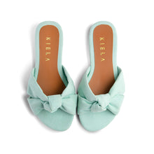 Cargar imagen en el visor de la galería, Sandalias casuales de mujer en suede color menta