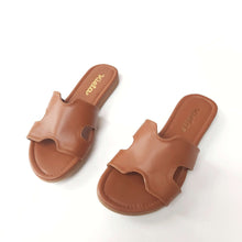 Cargar imagen en el visor de la galería, Sandalias para mujer color natural material liso