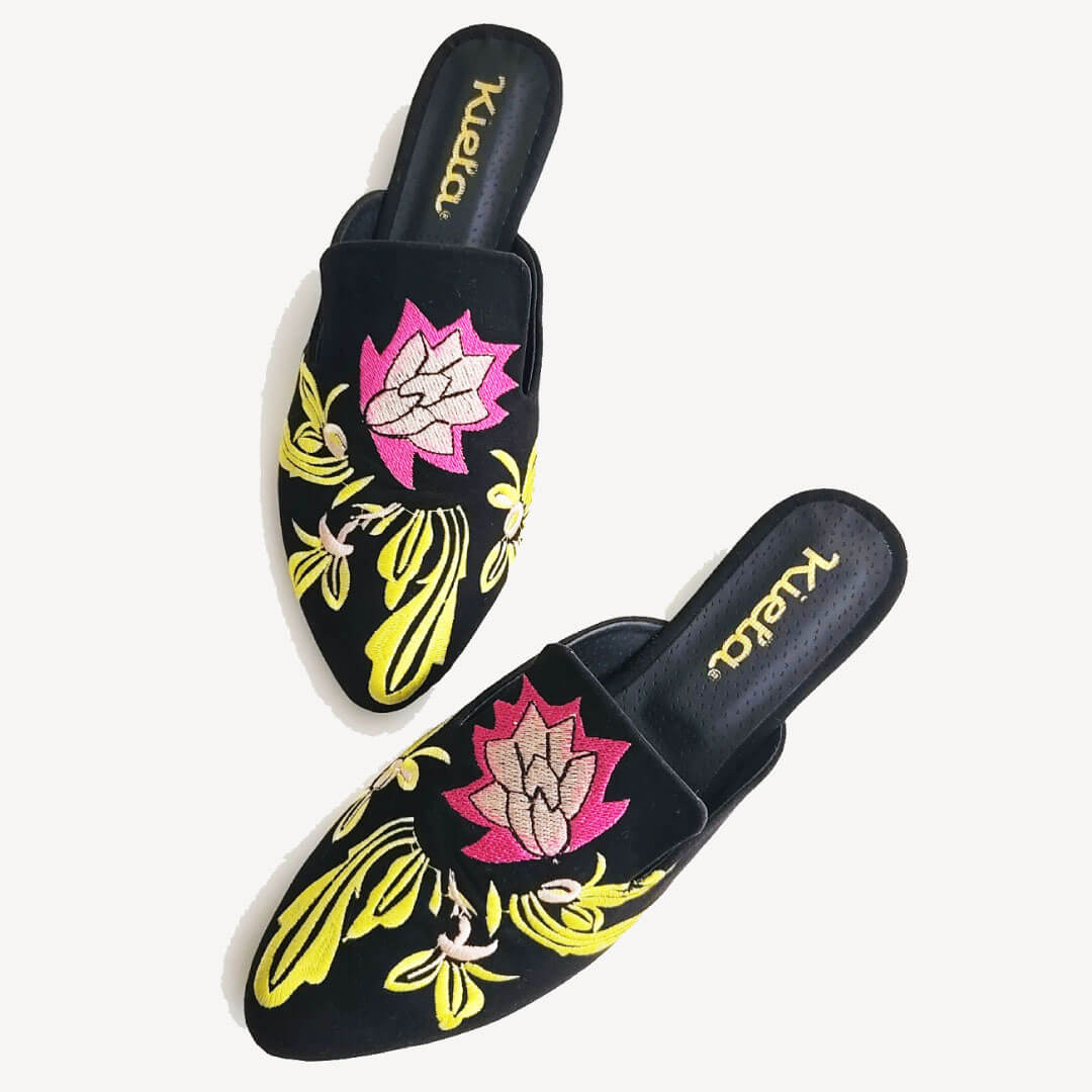 Mules Bordadas para Mujer Lurin – Kiela